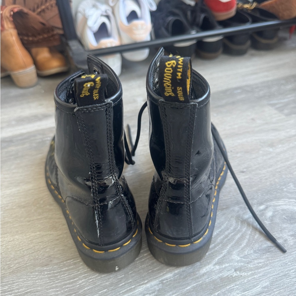 Dr. Martens Black Patent Leather Boots